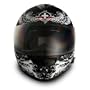 VCAN Blinc 136 Flat Black Large Full Face Helmet with Crusader Graphics