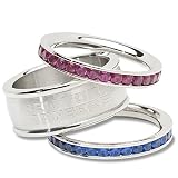 Stainless Steel New York Rangers Team Logo Ring Set