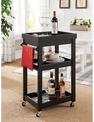 Antonio Brown MDF 36-inch Wine Cart