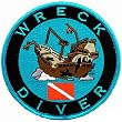 Wreck Diver Patch Embroidered Iron On Scuba Diving Shipwreck Emblem Souvenir