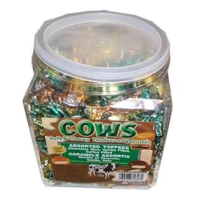 Cows Soft and Chewy Assorted Toffees, (180 Individually Wrapped Pieces Per Tub)