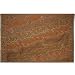 Wool Throw Blanket Asian Jacquard Pattern India 82 inches x 60 inches