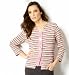 Per Una 34 Sleeve Rose Stripe Cardigan