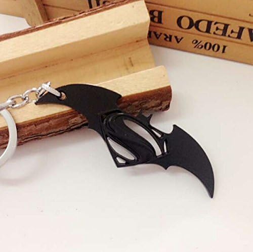 Batman vs. Superman: [DAWN OF JUSTICE] *NEW* Metal Symbol Key chain Durable Collector's Item (Jet Black) ★★US SELLER★★