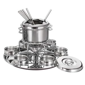 16 Pc. Chef's Heavy Duty Stainless Steel Fondue Set by 
