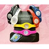 POWER BALANCE パワーバランスリストバンド 海外版（カラー6色）/電磁ホログラム効果でボディーバランス向上 サーフィン用品 トレーニング サプリメント アクセサリー Sサイズ ピンク/ホワイト