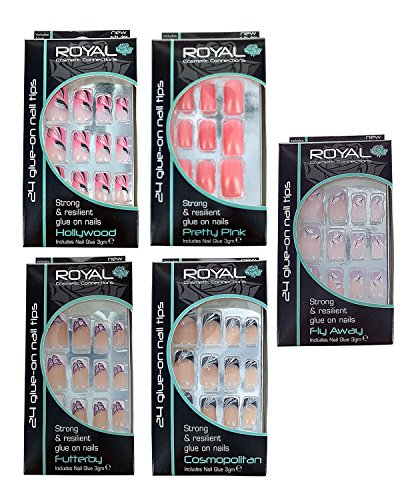 Royal 24 Glue-On Strong & Resilient Nail Tips