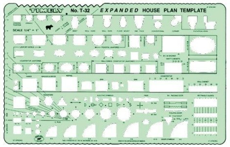 Timely Template 32T Expanded House Template - 1/4 Inch