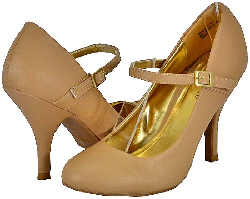 Bamboo Nelson-02 Natural Women Pumps