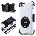 ULAK iPhone 6s Case, iPhone 6 Holster Case, (4.7 inch), Heavy Duty Rugged Shockproof Protective Case with Built-in Rotating Kickstand Swivel Belt Clip Holster for iPhone 6/6S 4.7inch (White)