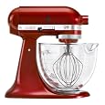 KitchenAid KSM158GBCA 90th Anniversary Limited-Edition 5-Quart Stand Mixer, Candy Apple Red