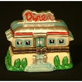 1950's Soda Fountain Diner Hinged Trinket Box phb by Art Gifts