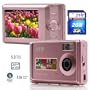 SVP DC1056 Pink 5MP Slim Digital Camera with 4x Digital Zoom, 2.5" LTPS LCD Screen bundle with 2GB SD Memory Card