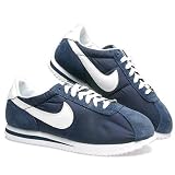 Nike - Nike Cortez Basic Nylon Low Top Navy/White Sneaker Casual Men's Walking Shoes Streetwear Athletic Sports Wear Running Shoes