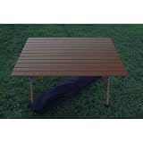 Table in a Bag LT4327B Large Tall Aluminum Portable Table With Carrying Bag, Brown