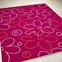 New Bright Pink Modern Kids Large Childrens Rugs 115CMX160CM (4'X5'3'')