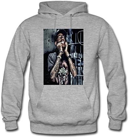 Xiaos Luxury Wiz Khalifa Women Slim Fit Autumn Cotton DIY Hoodies Small Gray