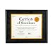 DAX Hardwood Document/Certificate Frame with Mat, 11 x 14 Inches, Black (1511TB)
