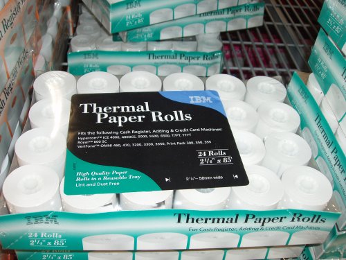 Thermal Paper Rolls 2 1/4 X 85 for Cash Register, Credit Card Machines, and Adding Machines