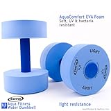 Exervo Aqua Fitness Water Dumbbells, Light Resistance