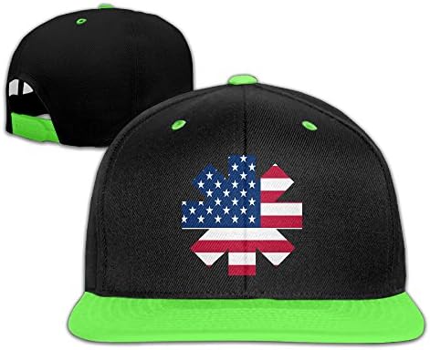 Boy America Flag KellyGreen Adjustable Snapback Hiphop Baseball Caps One Size