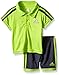 adidas Little Boys' Toddler Pitch Short Set, Semi Solar Slime, 3T