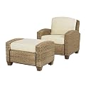 Cabana Banana Armchair and Ottoman Set - Honey