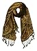 Peach Couture Soft Vintage Persian Paisley Printed Solid Pashmina Shawl Scarf (Olive)