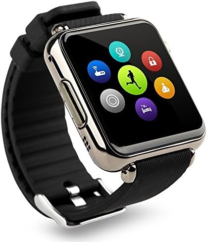 SUPVIN® Y6 1.54" HD Capacitive Screen Bluetooth Smart Watch with Camera Built-in SIM Card Slot Independent Working Unlock Wrist Cell Phone watch for Android IOS Smartphones (Silver)