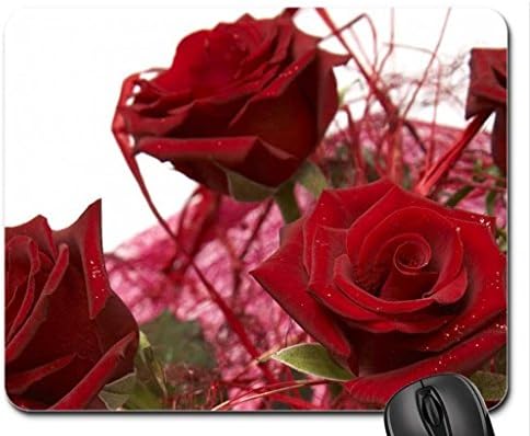 Bouque of Red Roses Mouse Pad, Mousepad (Flowers Mouse Pad)