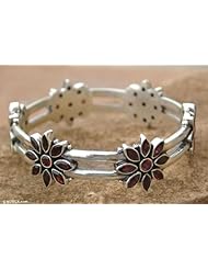 Garnet bangle bracelet, Daisy Round