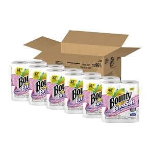 Bounty Extrasoft Prints Paper Towels, Big Rolls, 12 Count