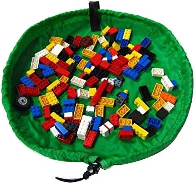 Kidskiss 16" Tidy Toy Storage Bag Folds Up Quickly Easily in to Carry Bag Play Mat - 3 Size Optional - Perfect for Lego Products and Other Accessories