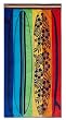 Big Surfboat Blue Red Multi 400 grams Luxury Plush Velour Jacquard Beach Towel 32x63 by Cotton Craft