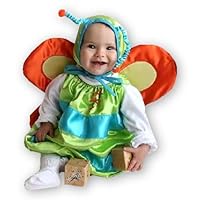 Mullins Square Butterfly Baby Costume, Lime/Blue - 6-18 Months