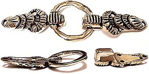 Stirling Cloak or Cape Clasp 2 &amp; 3/4" by 7/8" (Antique Silver)