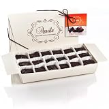 Amella Caramels Black Forest with Real Cherries and 70% Dark Chocolate, 8.0 ounces French Ballotin (18 pcs)