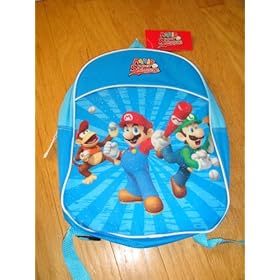  Super Mario Bros. Mario Super Sluggers Blue Backpack