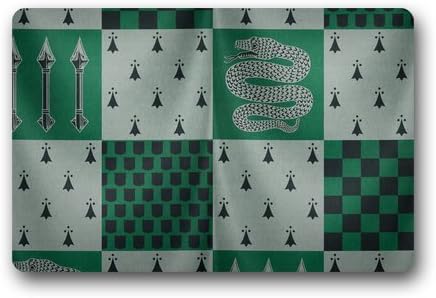 Custom Harry Potter Salazar Slytherin Logo For Harry Fans Welcome Mat Entrance Indoor/Outdoor Floor Mat Doormat 15.7-Inch By 23.6-Inch