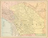 Cram 1899 Antique Map of Bolivia