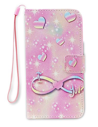 Grand Prime Case, Cafeleo Galaxy Grand Prime Wallet Case, Luxury Pu Leather Case Flip Cover with Card Slots Stand for Samsung Galaxy Grand Prime(g530) (Pink Heart)