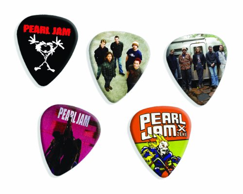 Pearl Jam 5 Loose Playable Guitar Picks Plectrums Medium Gauge Set #A