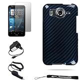 Premium Blue Racing Carbon Fiber Design Cover / 2 Piece Snap On Crystal Pro ....