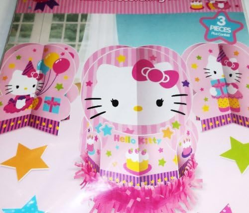 Hello Kitty Table Decorating Kit 3 Pieces Plus Confetti