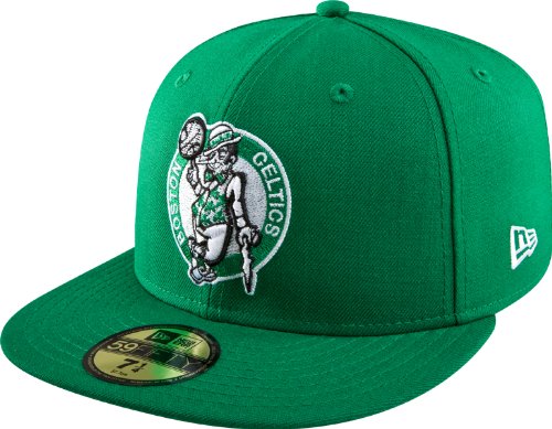 NBA Boston Celtics Hardwood Classics Basic 59Fifty Cap, Green, 7 1/8