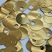 Large Hole Round Sequin 20mm Very Deep Gold Metallic. Couture Paillettes. Made in USA