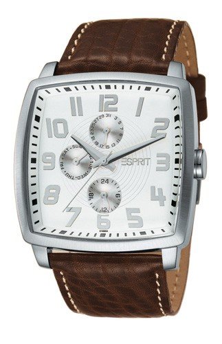 Esprit Herren-Armbanduhr Cool Trick Analog Leder braun ES101881007