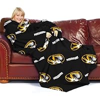 Missouri Tigers Adult Comfy Throw Blanket with Sleeves