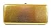 Chicastic Glossy Snakeskin Texture Faux Patent Leather Flat Hard Clutch Wallet