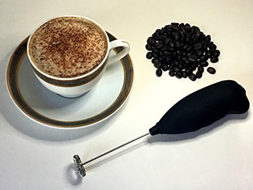 Milk Frother - Handheld, Cordless & Portable. High Quality Light Weight Material Stainless Steel Milk Frother with Batteries Included